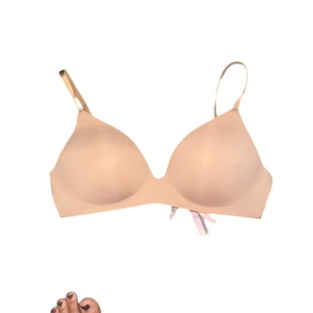 Victoria's Secret 34D‎ Wireless T-Shirt Bra Nude Convertible Criss Cross